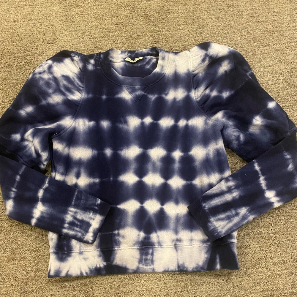Ulla Johnson tie dye puff sleeve sweatshirt size large